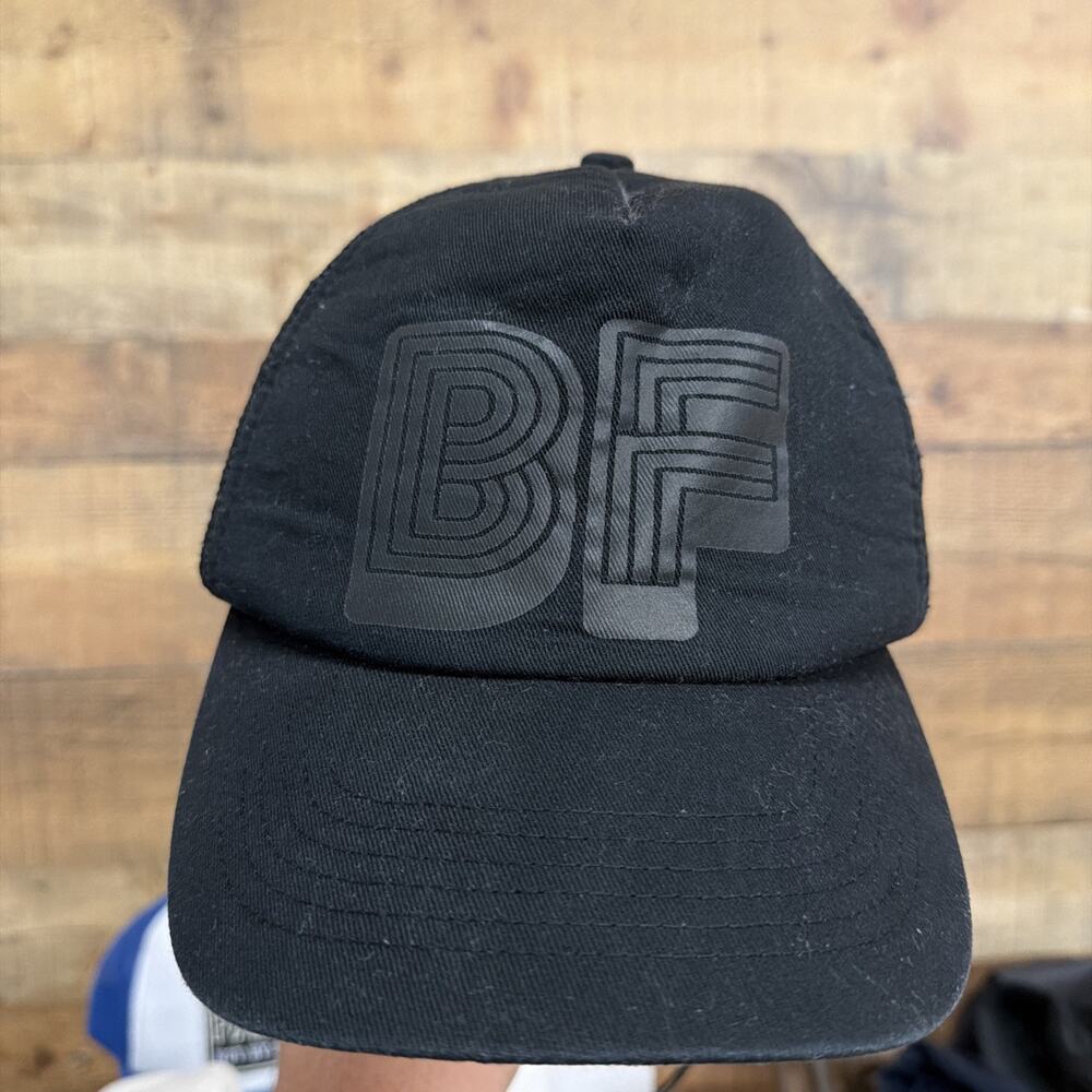 BIG X Black Hat With BF Snap Adjustable Adult